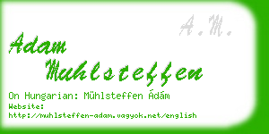 adam muhlsteffen business card