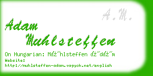 adam muhlsteffen business card